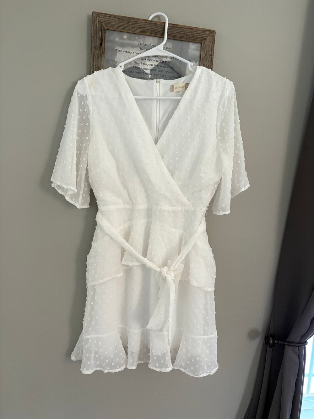Altard State White Ruffle Dress Size Medium - Picture 1 of 4